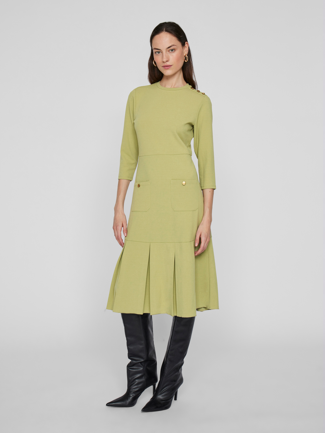 VICLARA Midi Dress - Green Moss  Vila Newbridge