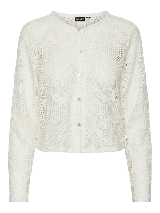 PCKADDI Cardigan - Cloud Dancer